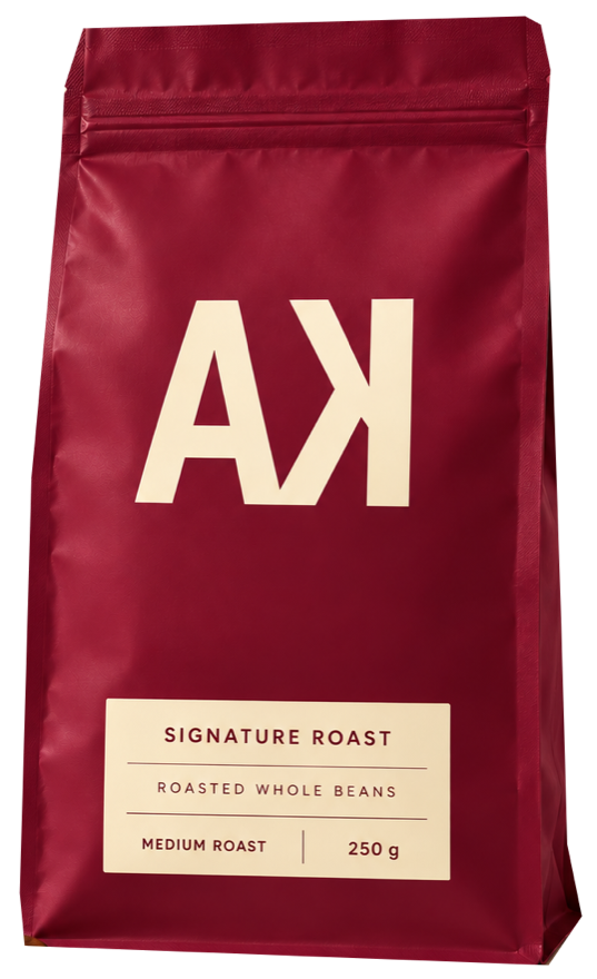 AKOFFEE Signature Roast, medium roast whole beans, 250 g